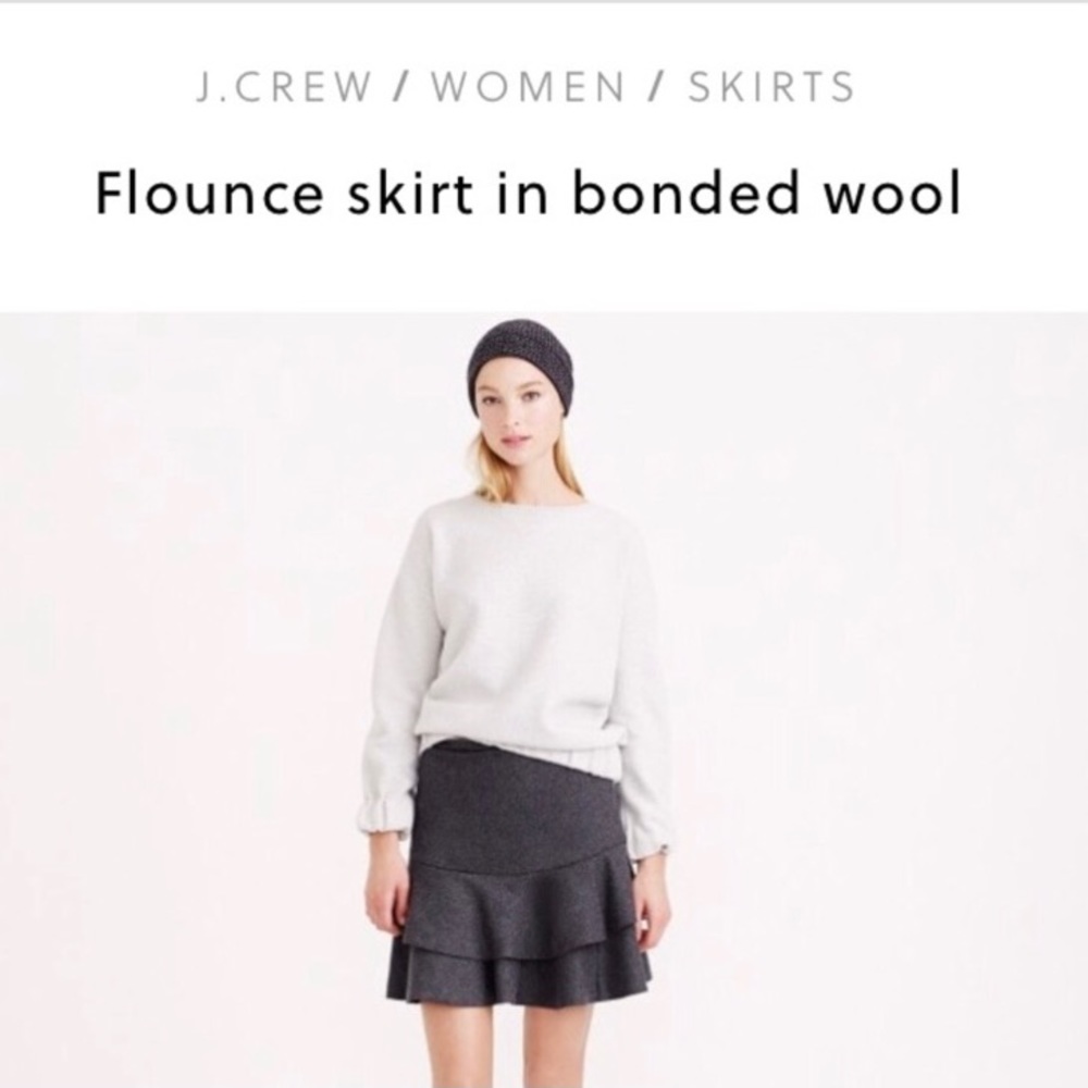 J. Crew Wool Flounce Skirt